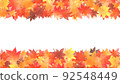 Upper and lower frames of piled maple leaves (wide) 92548449