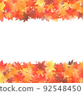 Upper and lower frames of piled maple leaves (square) 92548450