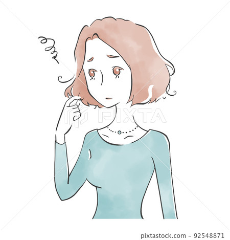 頭髮未定...(水彩風格,柔軟觸感) 頭髮未定...(水彩風格,柔軟觸感) 92548871