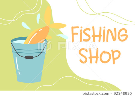 Fishing shop. Flyer for a fishing store. 92548950