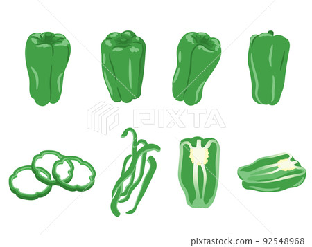 蔬菜插圖品種集辣椒 92548968