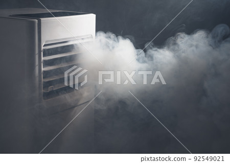 air filtration system removes smoke, close-up view to the air inlet louvers air filtration system removes smoke, close-up view to the air inlet louvers 92549021