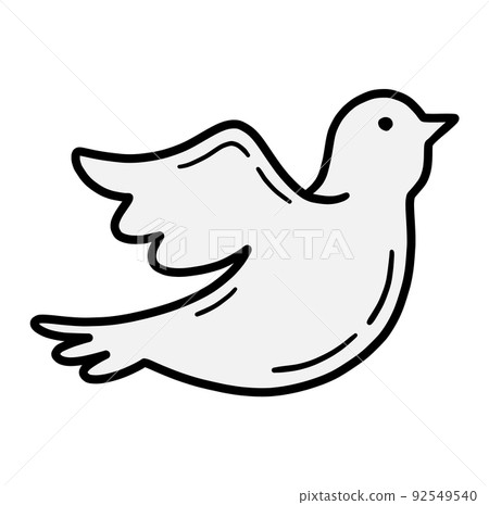 Simple pigeon bird, a dove of the world icon 92549540