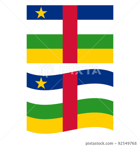 Flag of Central African Republic. Central African Republic national flag waving. flat style. 92549768