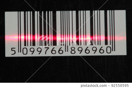 barcode with red laser strip 92550595