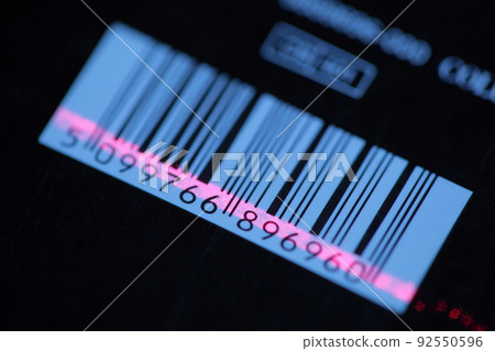 barcode with red laser strip 92550596