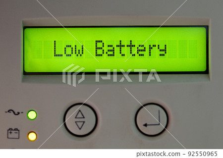 low battery digital message 92550965