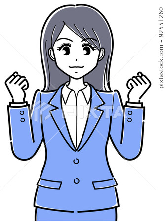穿著膽量姿勢套裝的女人(簡單,上身)2 穿著膽量姿勢套裝的女人(簡單,上身)2 92551260