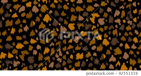 Leopard skin texture. Animal background. Seamless pattern for your design. Vector illustration 92551319