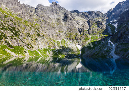 Black Lake is a mountain lake on the Polish side of Mount Rysy in the Tatra mountains 92551337