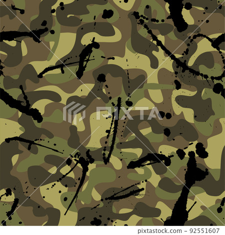 Moss Camouflage Pattern Stock Vector