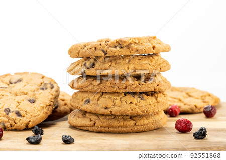 Pile of chocolate chip cookies Pile of chocolate chip cookies 92551868