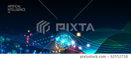 Conceptual technology illustration of artificial intelligence Conceptual technology illustration of artificial intelligence 92552738