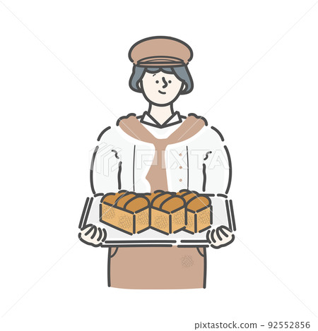Bakery clerk female illustration 92552856