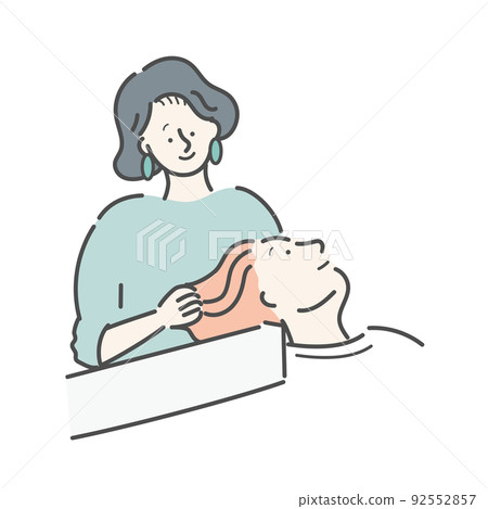 Hairdresser hairdresser beauty salon female illustration 92552857