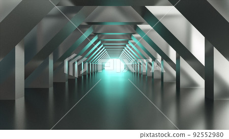 Futuristic tunnel Futuristic tunnel 92552980