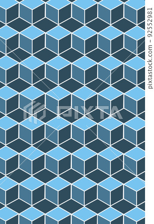 Pattern with geometric cube pattern. Pattern with geometric cube pattern. 92552981
