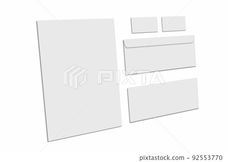 Blank stationery and corporate identity set on white background. Branding Mock-Up. Blank stationery and corporate identity set on white background. Branding Mock-Up. 92553770