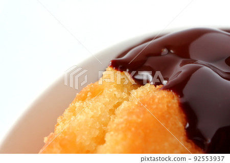 Old-fashioned donuts with chocolate sauce 92553937
