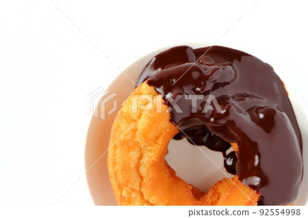 Old-fashioned donuts with chocolate sauce Old-fashioned donuts with chocolate sauce 92554998