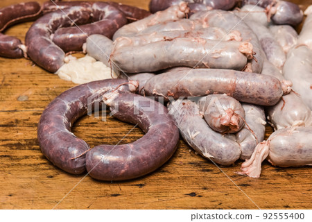 Homemade sausages, traditional cuisine, Argentina 92555400