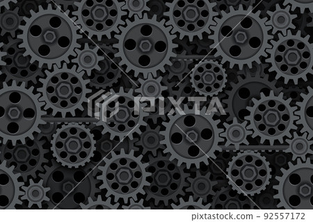 Seamless gears pattern tech background. Industrial mechanics texture. Layered web page fill backdrop. Technology wrapping paper design Seamless gears pattern tech background. Industrial mechanics texture. Layered web page fill backdrop. Technology wrapping paper design 92557172