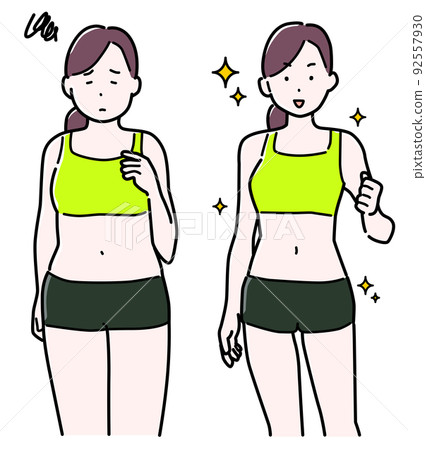 Before and after diet women Before and after diet women 92557930