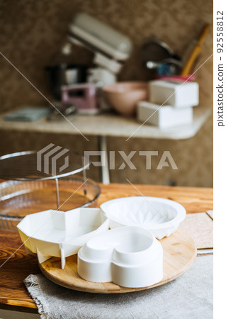 How To Make Mirror Glaze Recipe. Mousse Cake. Mirror Glaze Cake. Process of making heart shape mousse cake 92558812