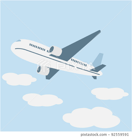 Blue sky and airplane 92559591