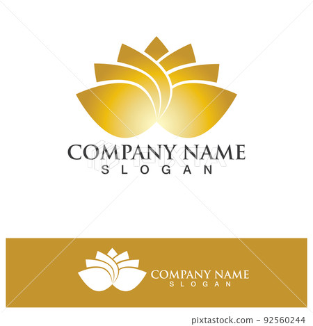 3d-golden-lotus-flower-shape-logo, Lotus Leaf Shape Name