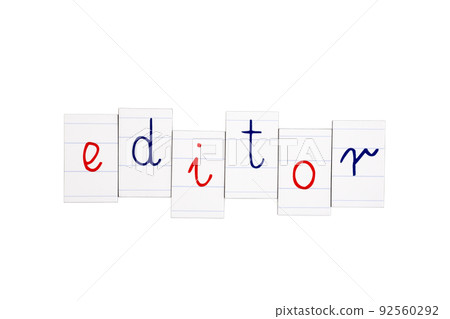 Editor lettering inscription isolated on white background 92560292