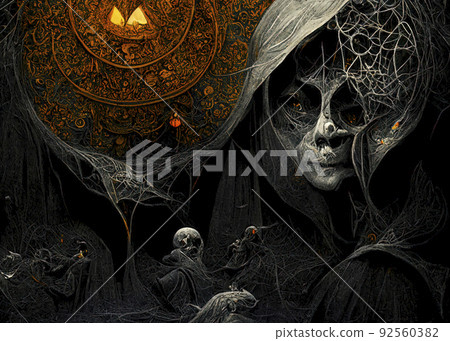 Halloween Vintage Background. Occult, Esoteric, Divination and Wicca Concept 92560382