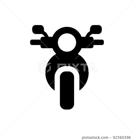 Motorcycle icon in flat style. Scooter symbol Motorcycle icon in flat style. Scooter symbol 92560396