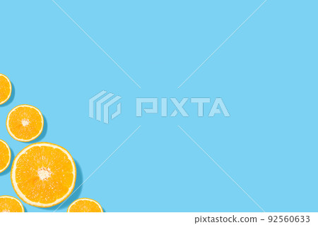 Summer background with orange slices Summer background with orange slices 92560633