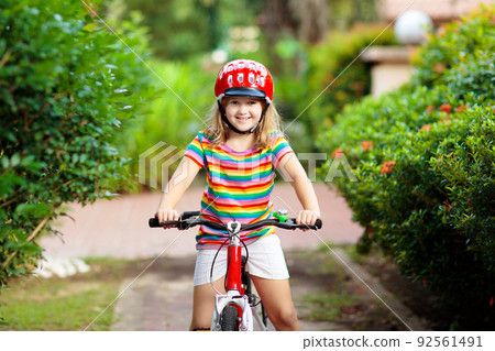 Kids on bike. Child on bicycle. Kid cycling. Kids on bike. Child on bicycle. Kid cycling. 92561491