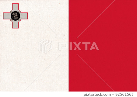 Flag of Malta. Malta National symbol. two ribbons 92561565