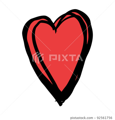Heart hand draw love icon doodle and outline scribble shape. Sketch handdrawn brush stroke black vector illustration. Cute pencil line abstract sign isolated white background. Minimal underline Heart hand draw love icon doodle and outline scribble shape. Sketch handdrawn brush stroke black vector illustration. Cute pencil line abstract sign isolated white background. Minimal underline 92561756