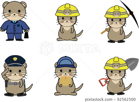 可愛的小爪水獺職業套裝 92562500