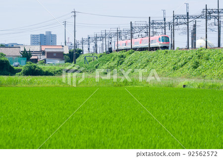 [Kintetsu Nagoya Line] Limited express train heading for Ise 92562572