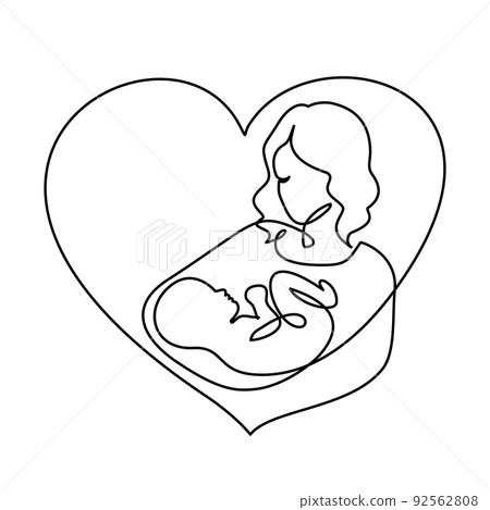 Pregnant woman with baby in heart International mothers day. Pregnant woman with baby in heart International mothers day. 92562808