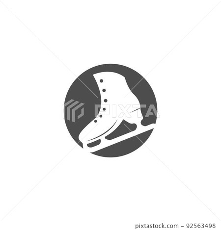 Ice skate shoes icon logo illustration template Ice skate shoes icon logo illustration template 92563498