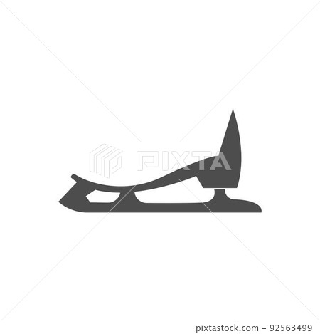 Ice skate shoes icon logo illustration template 92563499