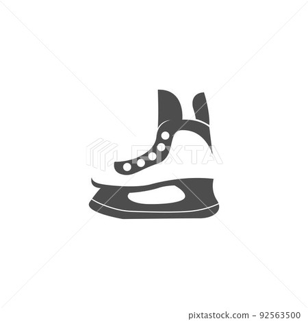 Ice skate shoes icon logo illustration template Ice skate shoes icon logo illustration template 92563500