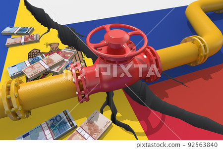 Gas pipeline between Russia and Moldova. 3d illustration Gas pipeline between Russia and Moldova. 3d illustration 92563840