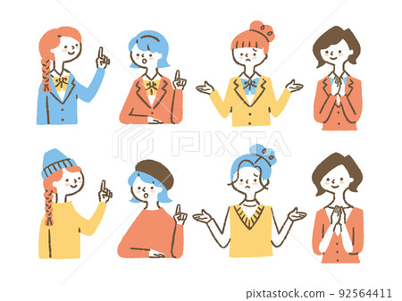 女性遠程辦公_set_color 92564411