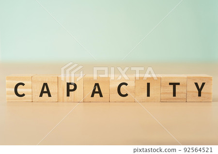 Image of capacity / capacity | Block with "CAPACITY" written on it Image of capacity / capacity | Block with "CAPACITY" written on it 92564521