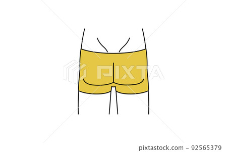 Men's hair removal, O line, underwear wearing 92565379