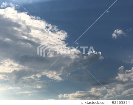 Blue sky background of sky and clouds 92565854