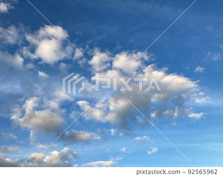 Blue sky background of sky and clouds 92565962