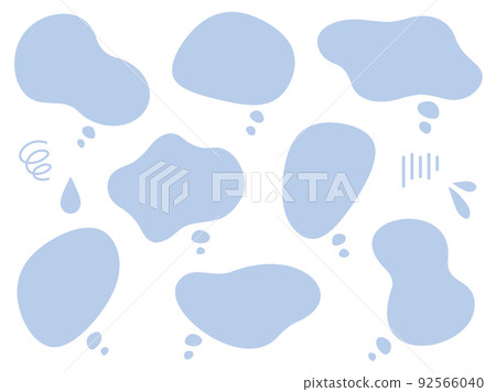 Imagination of moody feelings Speech balloon frame set 92566040